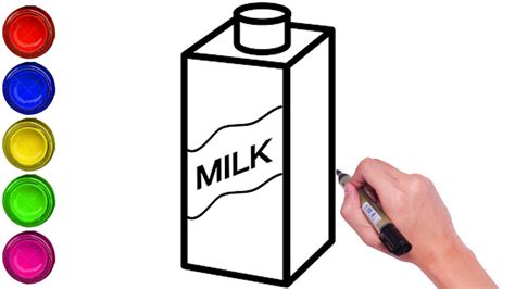 easy milk drawing|gallon of milk drawing.